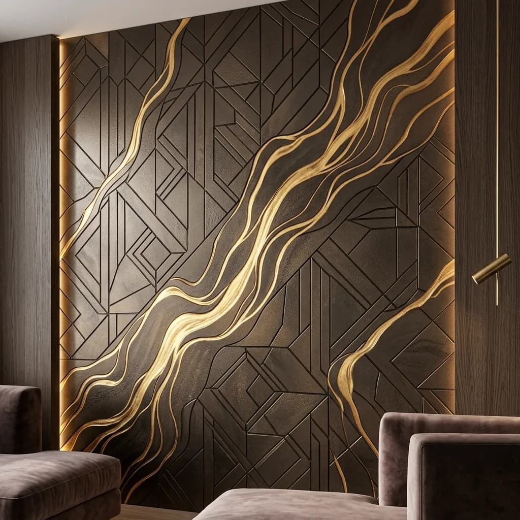Abstract laminate finish