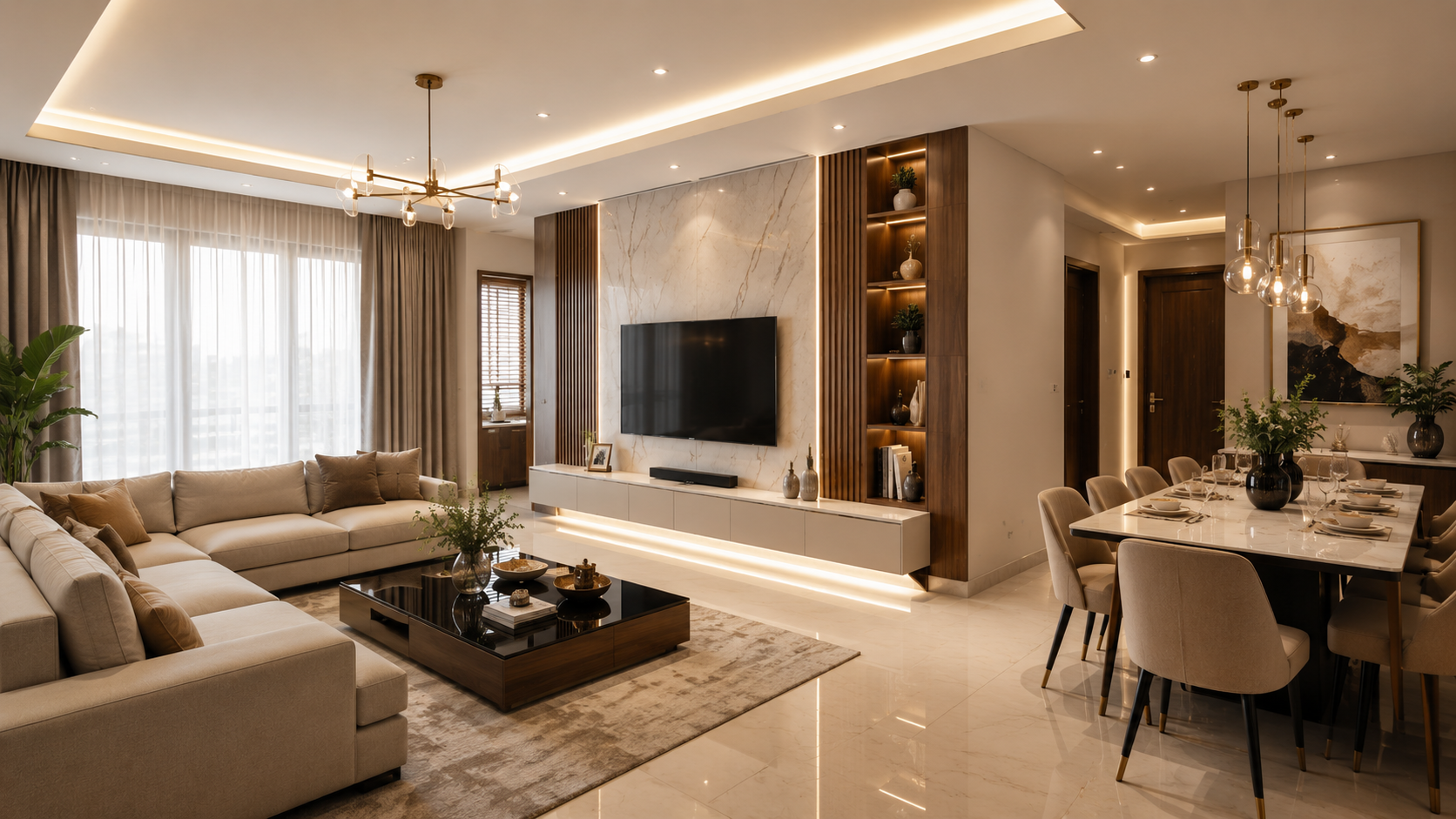 Luxury modern interior with Royal Feel premium laminate surfaces